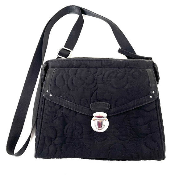 🔥🔥 Vera Bradley Black Quilted Crossbody Messenger Shoulder Bag adjusta… - Picture 1 of 8